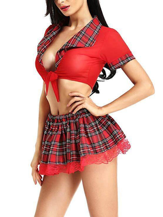 Mesh Top Lace Bottom Bad Teacher Costume