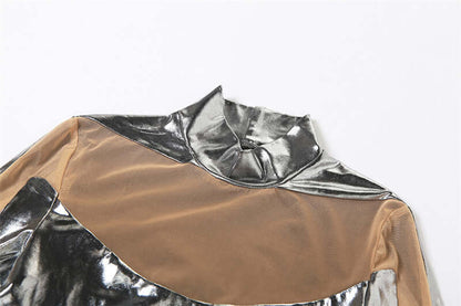 Metallic Mesh Panel Set Or Bodysuit