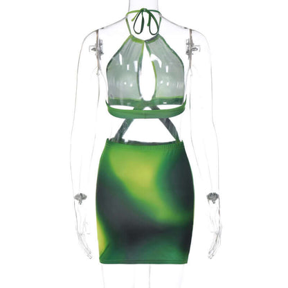 Open Bust Cross Section Dress