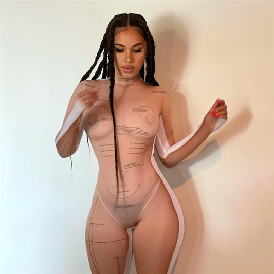 Doctors Patient Mesh Bodysuit Costume