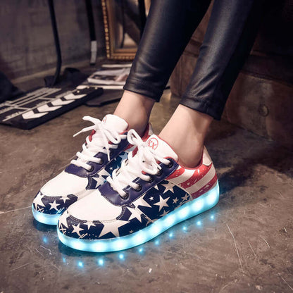 LED Stars and Stripes Shoes