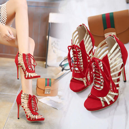 Metallic Stiletto Sandals