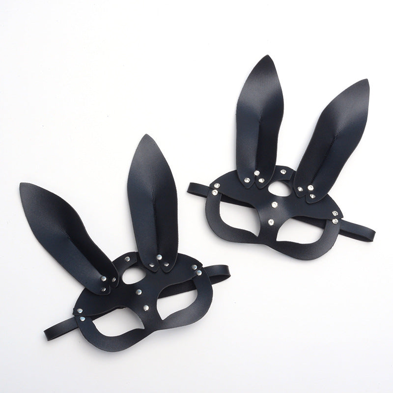 Leather Bunny Ear mask