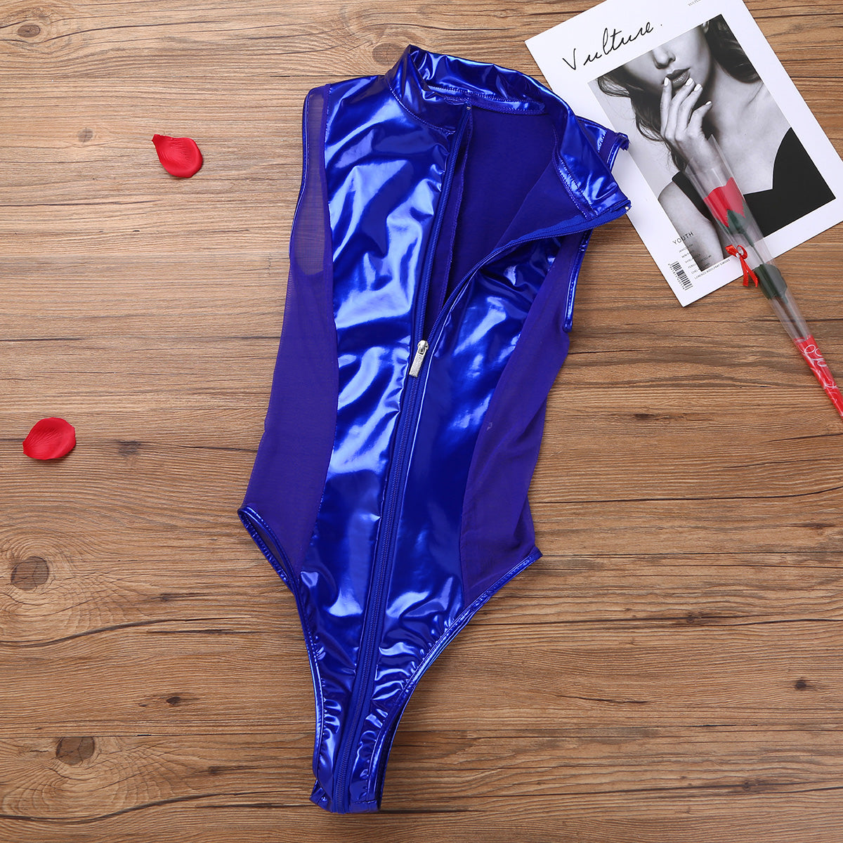 Shiney Patent Leather Bodysuit