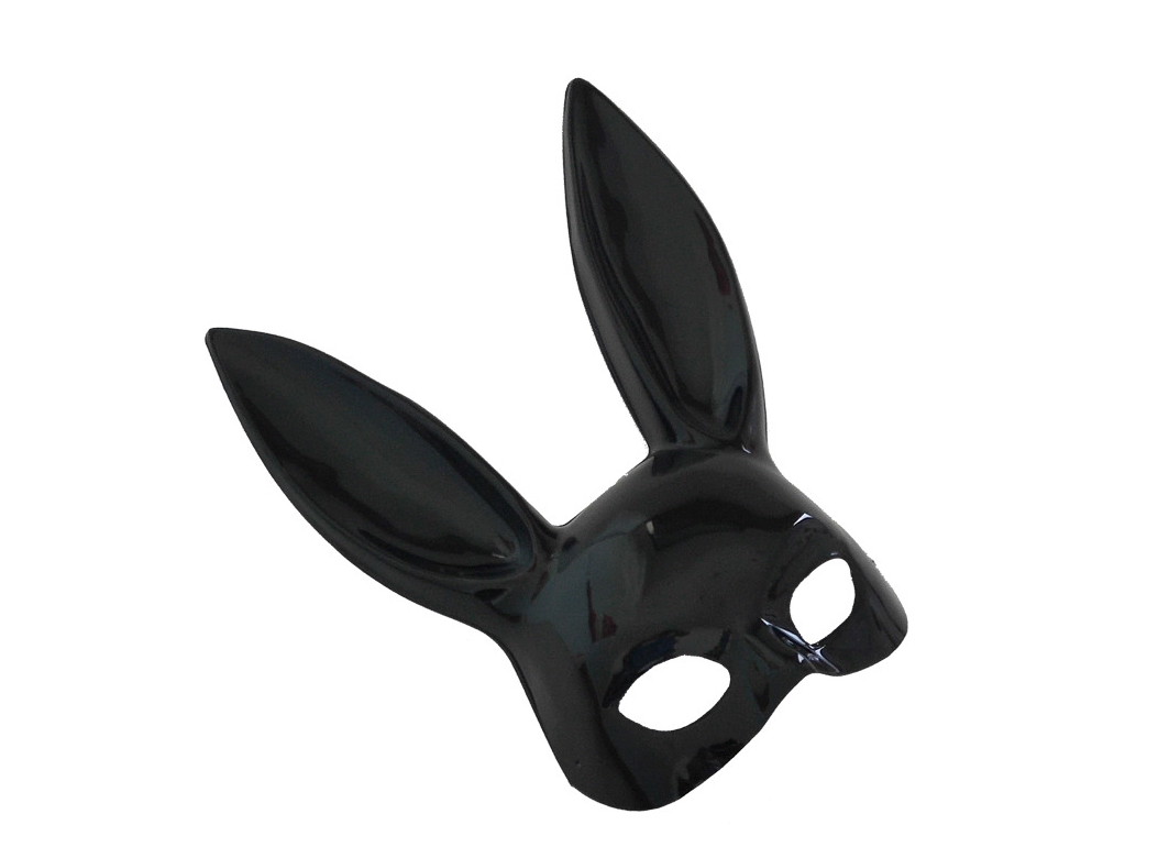 Plastic Rabbit Ear Half Face Mask