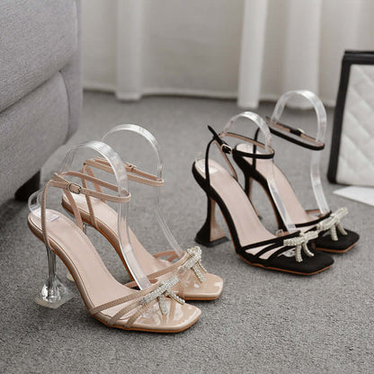 Bow Rhinestone Sandals