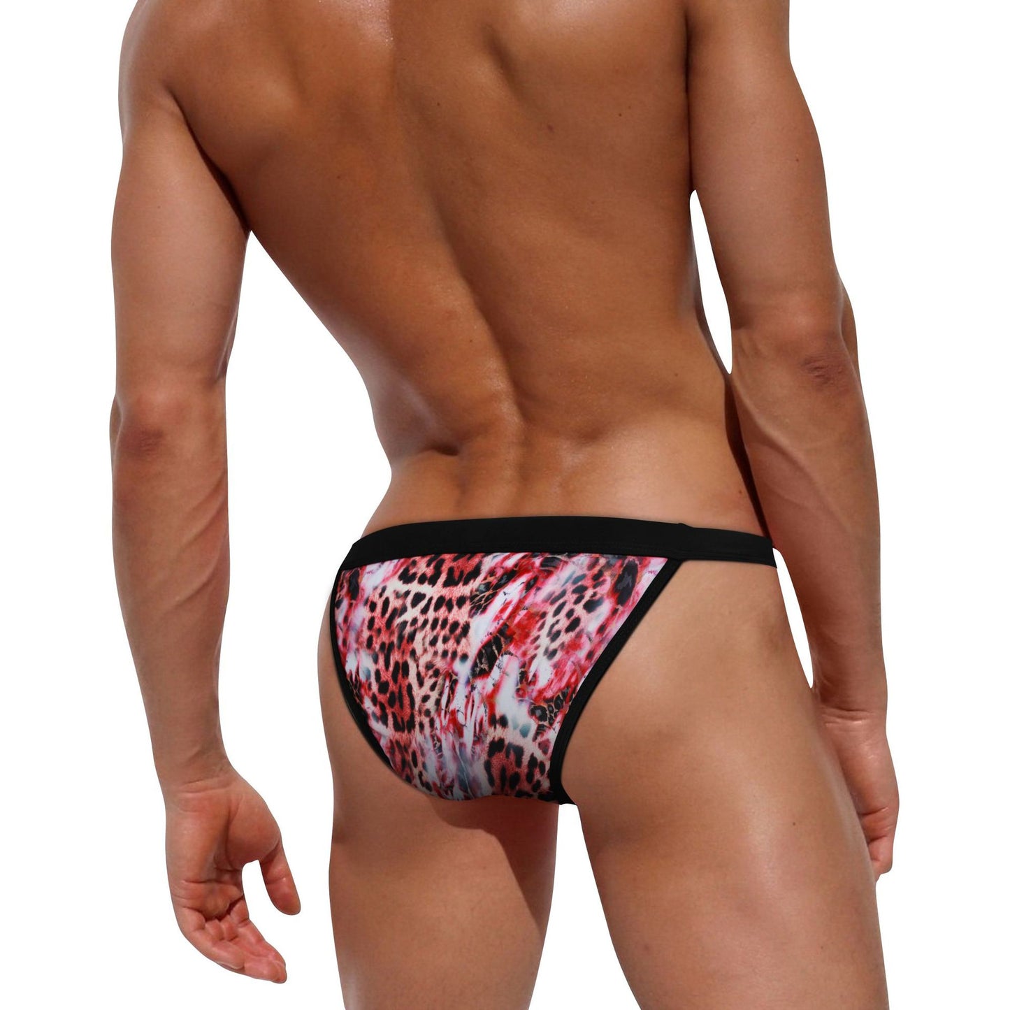 Mens Bikini Style Animal Print Swimwear