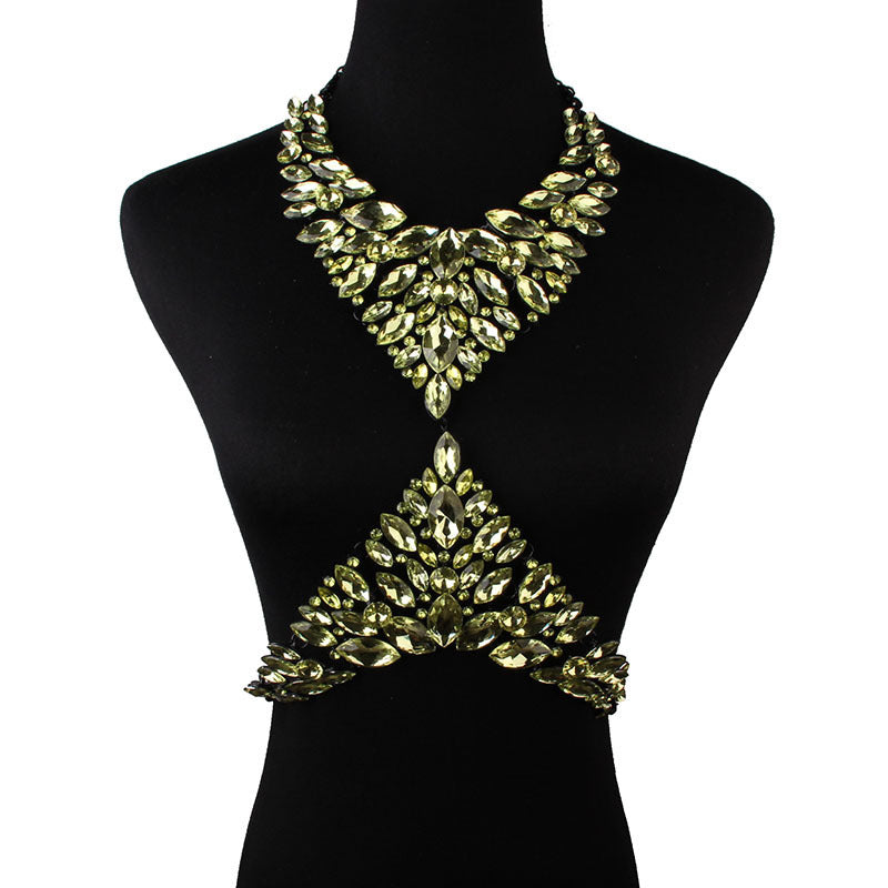 Full Diamond Look Body Necklace