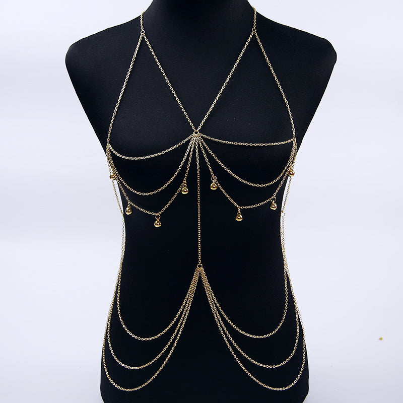 Golden Decorative Body Chain