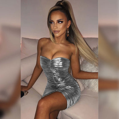 Metallic Hip Dress