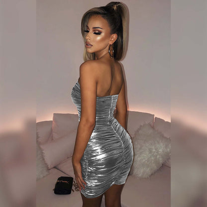 Metallic Hip Dress