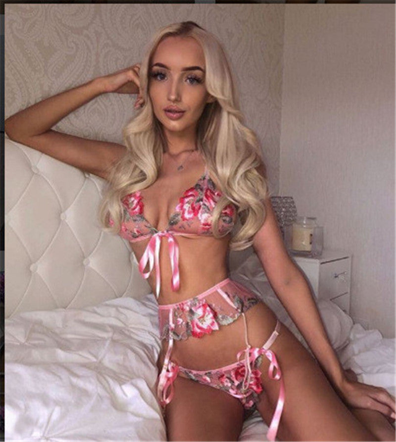 Floral Tie Three Piece Set