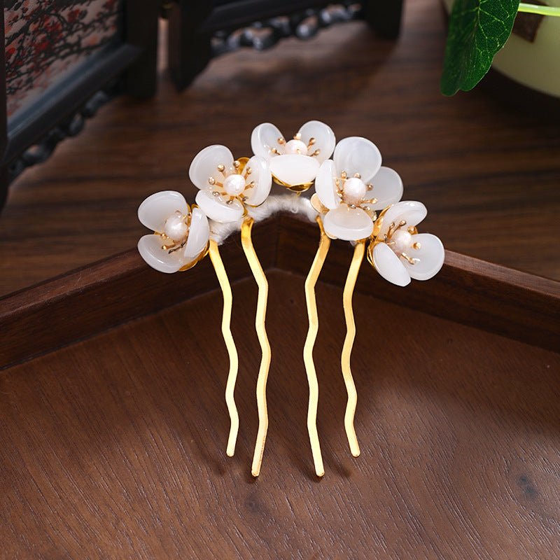 Handmade Flower Pearl Hairpin