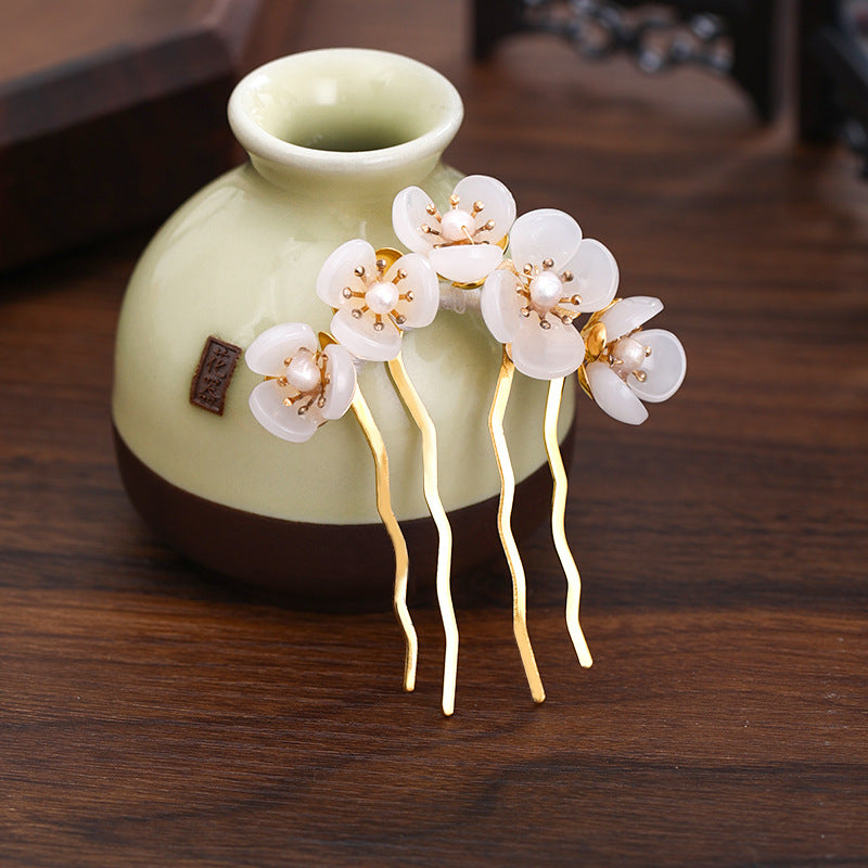 Handmade Flower Pearl Hairpin