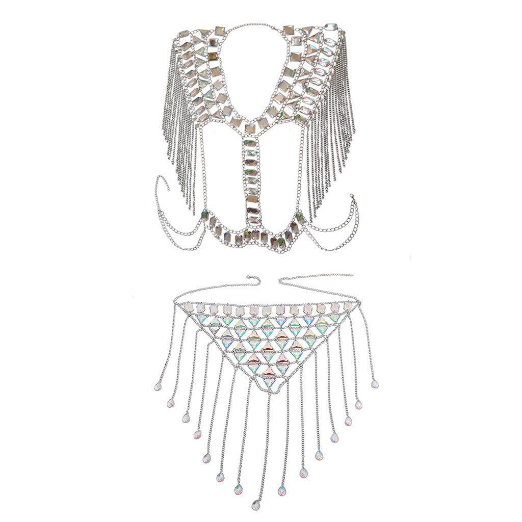 Gemstone Fringed Vest Waist Chain