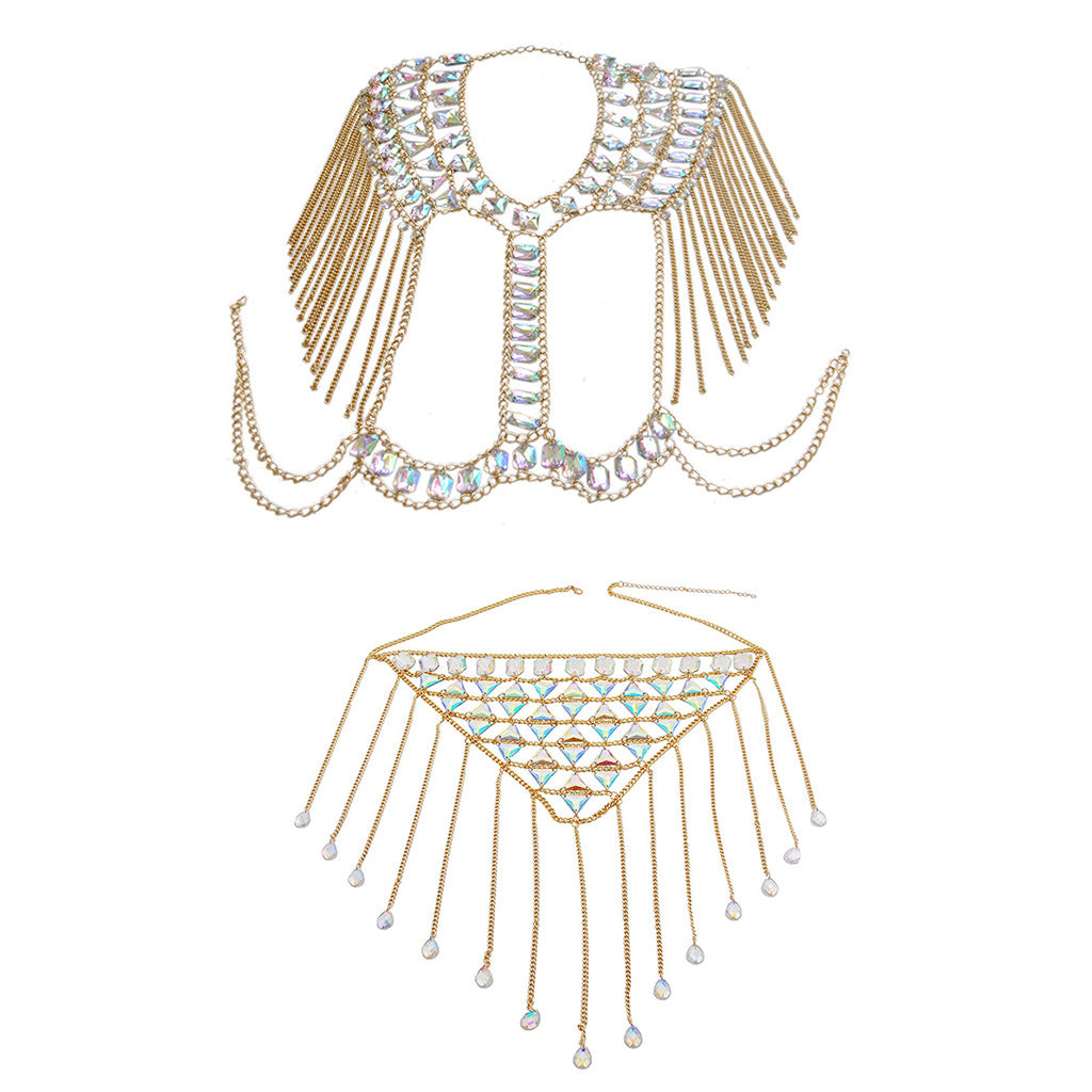 Gemstone Fringed Vest Waist Chain