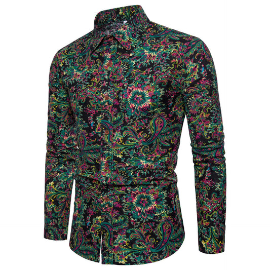 Long-sleeved Shirt Flower Shirt