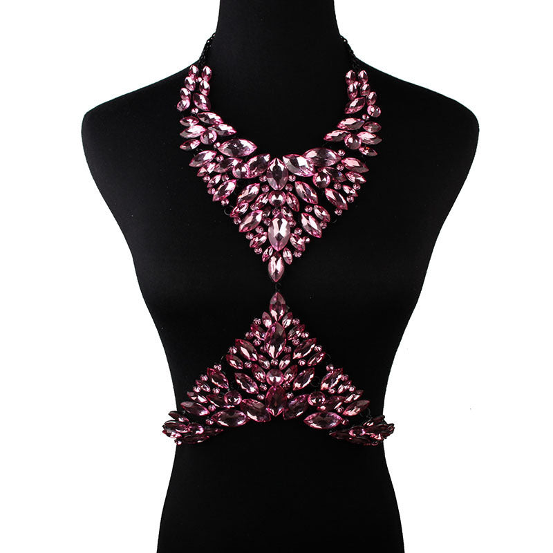 Full Diamond Look Body Necklace