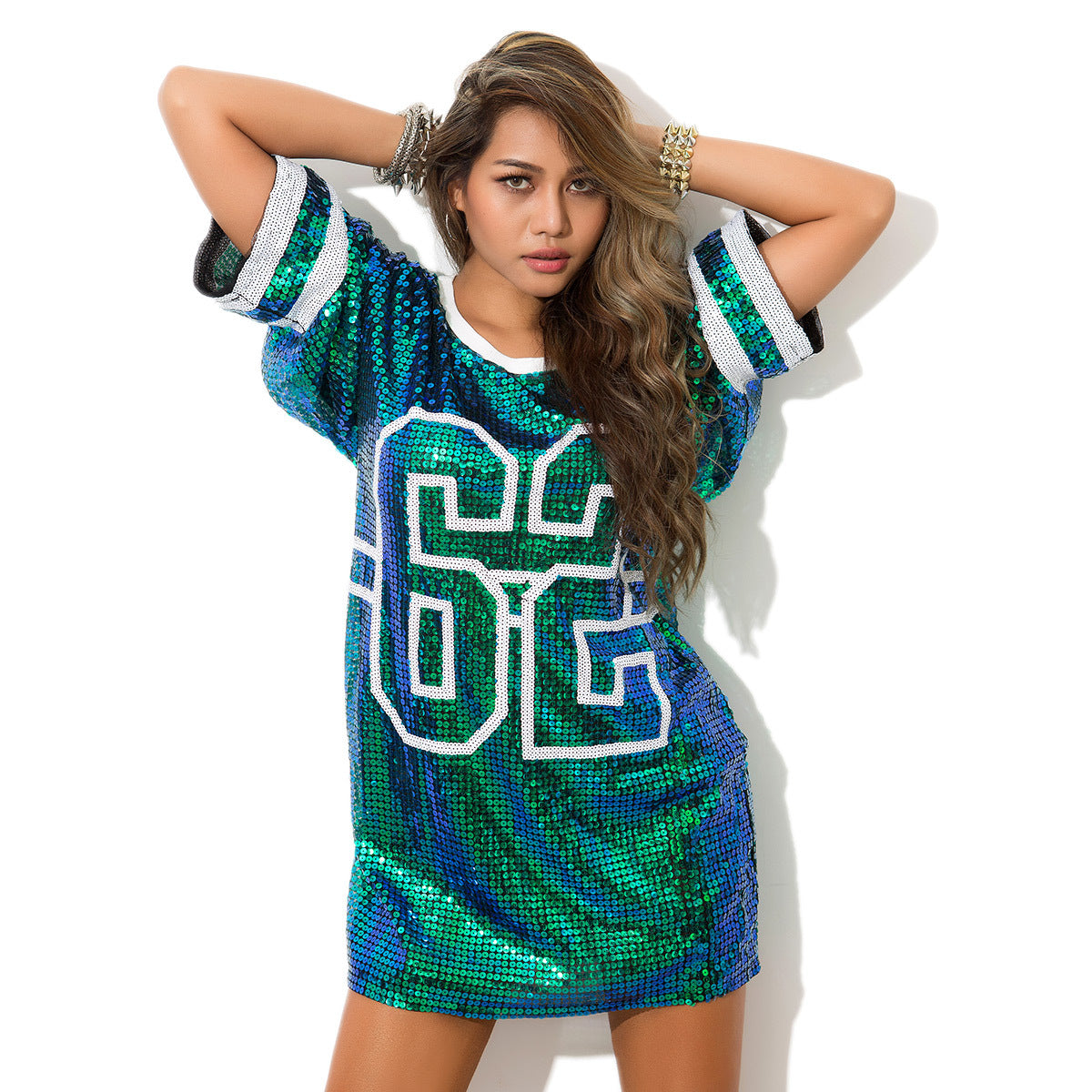 Glitter Jersey Dress