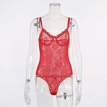 Lace Stitching Jumpsuit