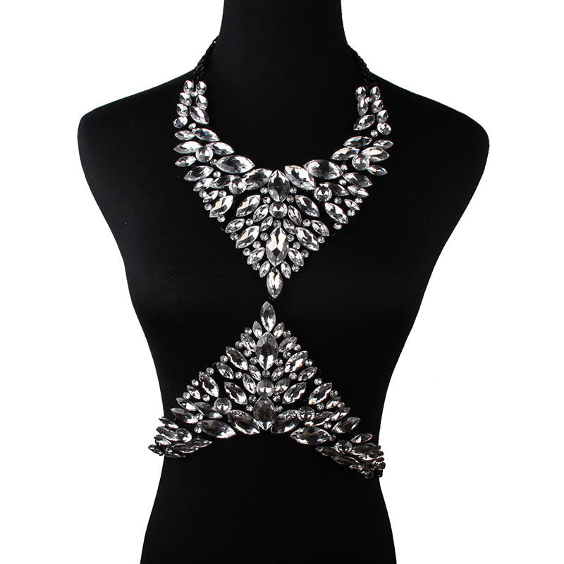 Full Diamond Look Body Necklace