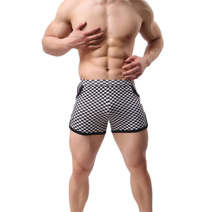 Black And White Plaid Shorts