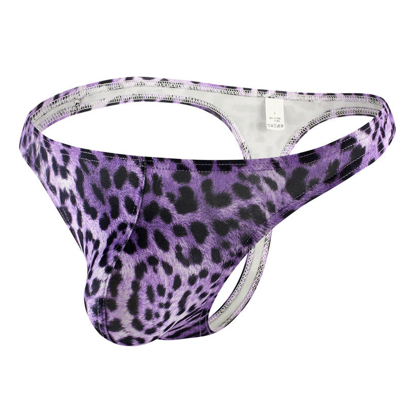 Men's Leopard-print, Low-waist Nylon Underwear