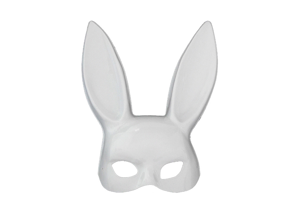 Plastic Rabbit Ear Half Face Mask