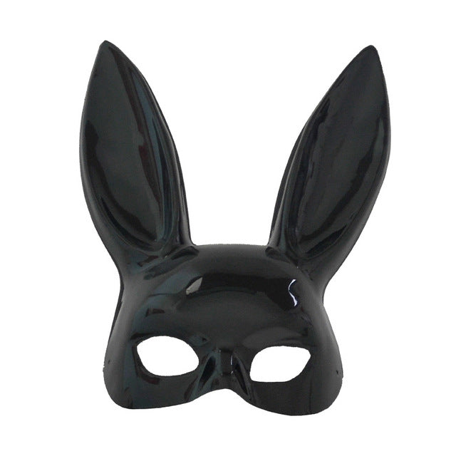 Plastic Rabbit Ear Half Face Mask