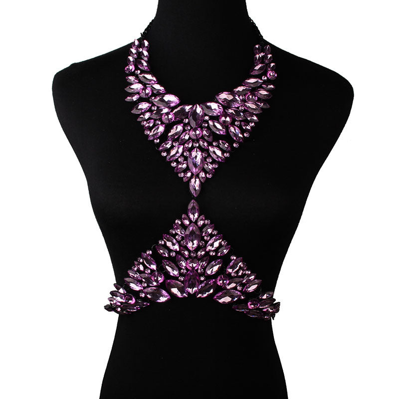 Full Diamond Look Body Necklace