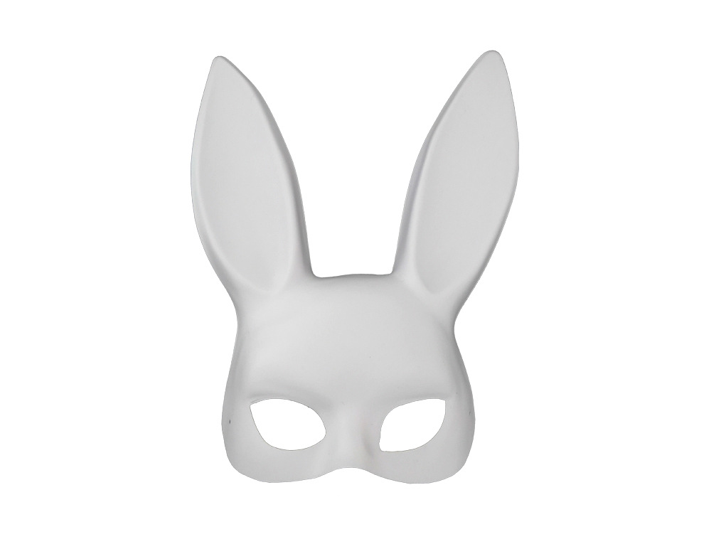 Plastic Rabbit Ear Half Face Mask