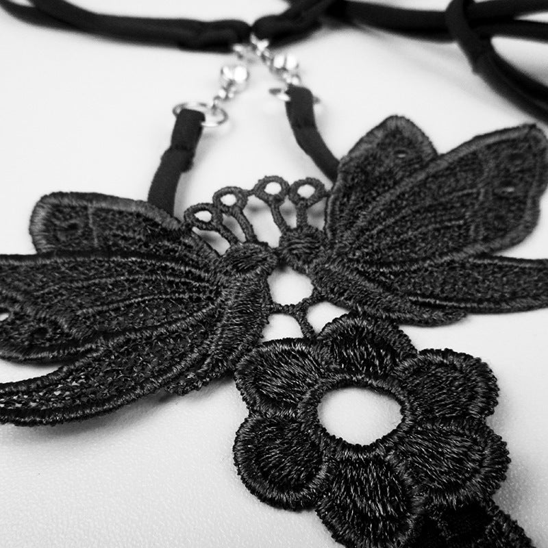 Dragonfly Embroidery  Metal Buckle