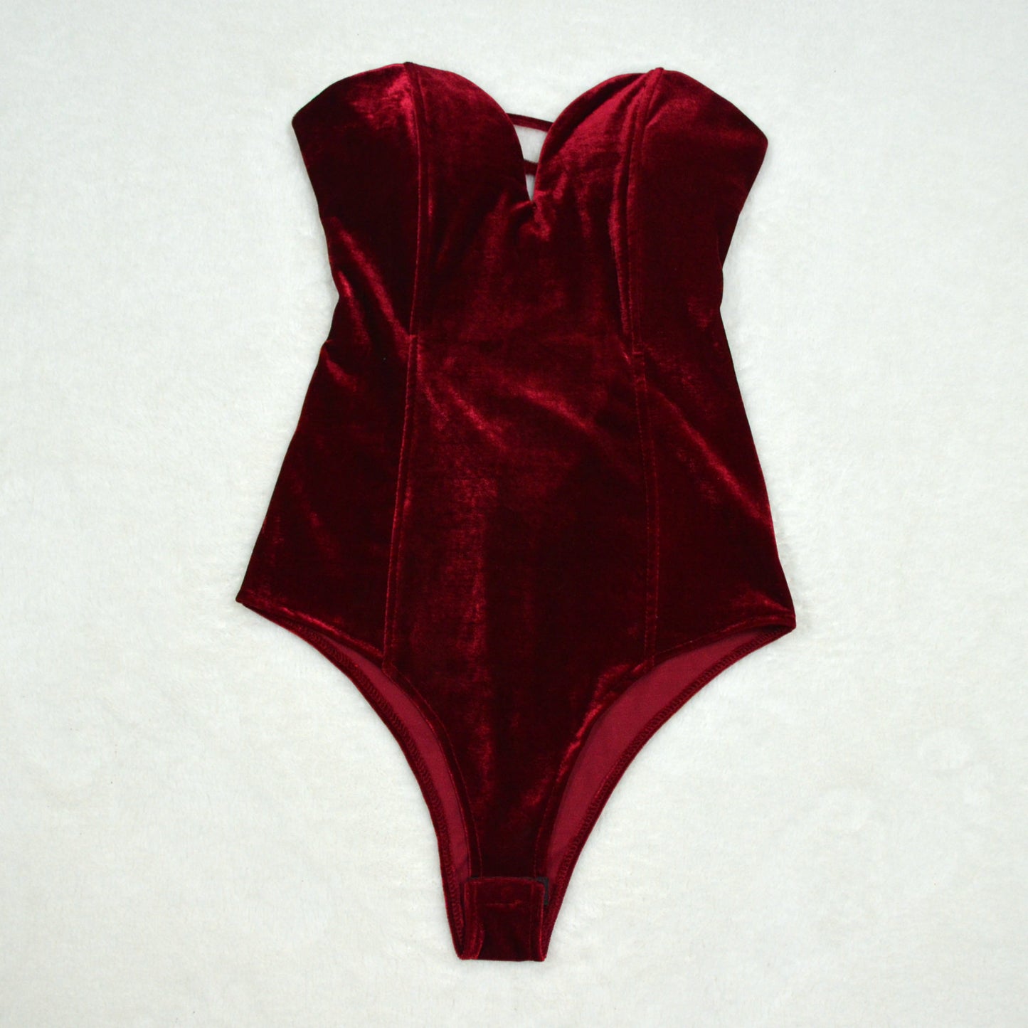 Velvet Sexy Tube Top Suit