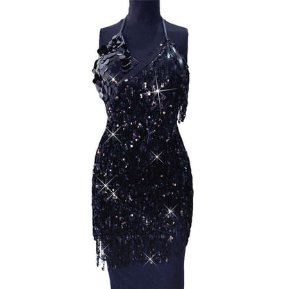 Show Sequin Fringed Dress