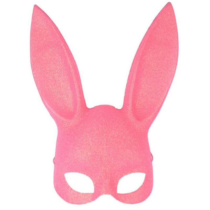 Plastic Rabbit Ear Half Face Mask