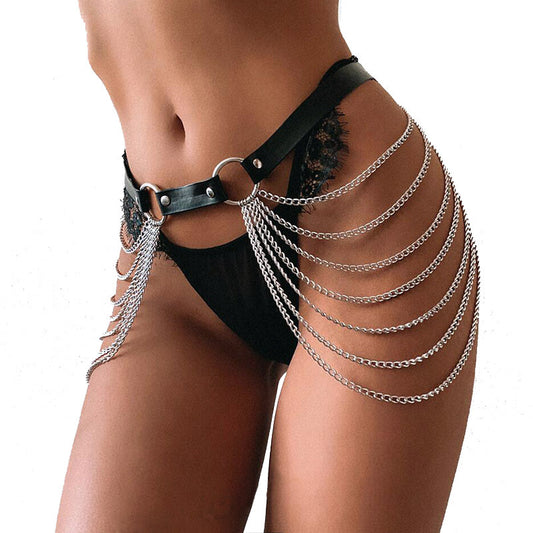 Chain tassel belt