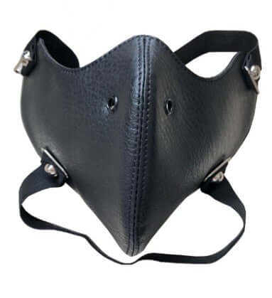 Punk Leather Mask With Jewelry