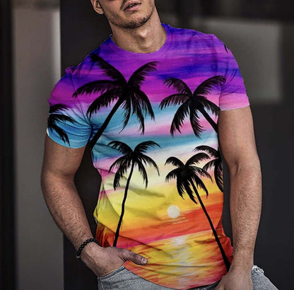 Beach 3D Printing T-shirt