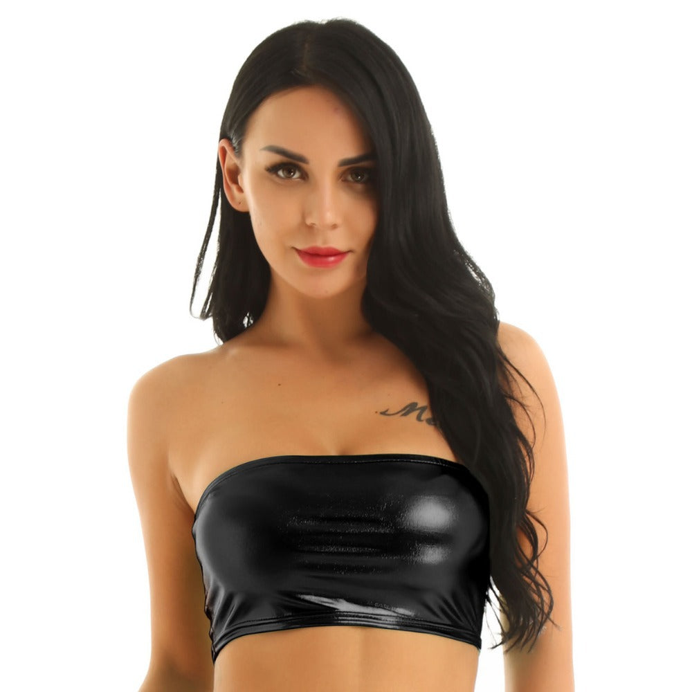 Women's Patent Leather Bandeau