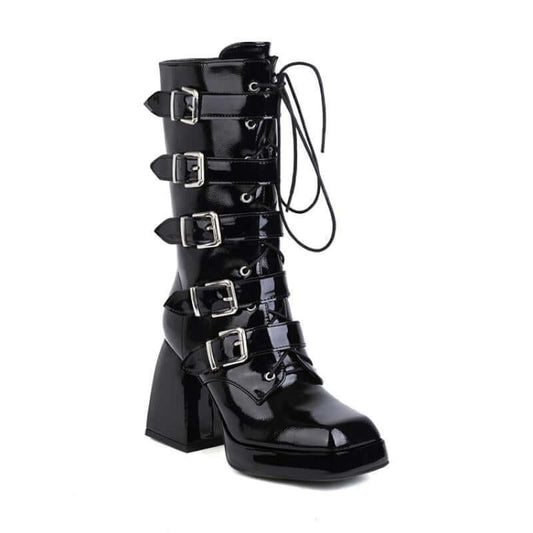 Square Toe Knee Boots