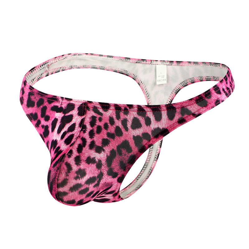 Men's Leopard-print, Low-waist Nylon Underwear