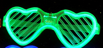 Heart Shaped Glow Glasses