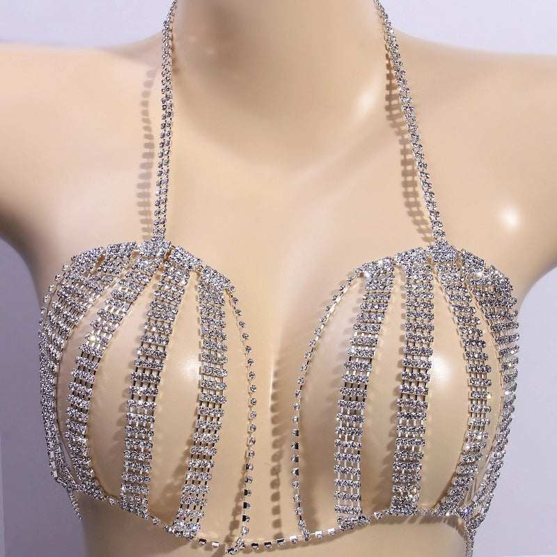 Sexy Rhinestone Stage Bra