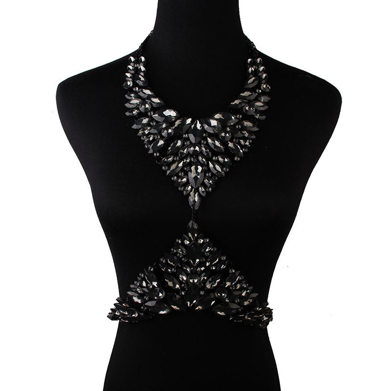 Full Diamond Look Body Necklace