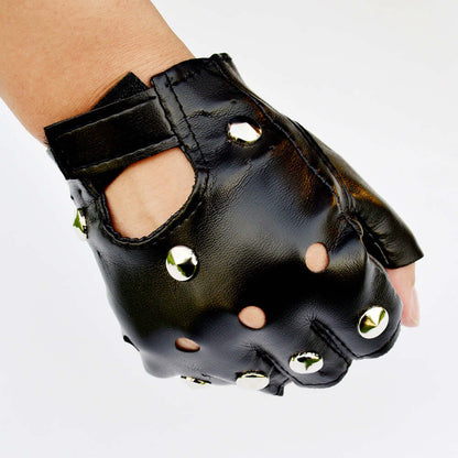 Leather Fingerless Gloves