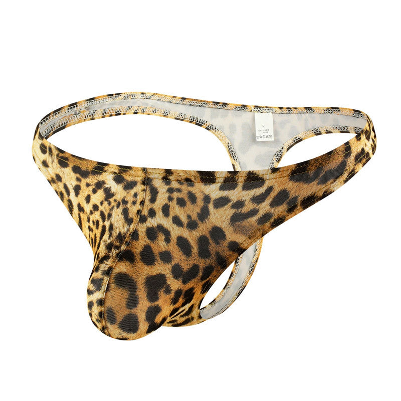 Men's Leopard-print, Low-waist Nylon Underwear