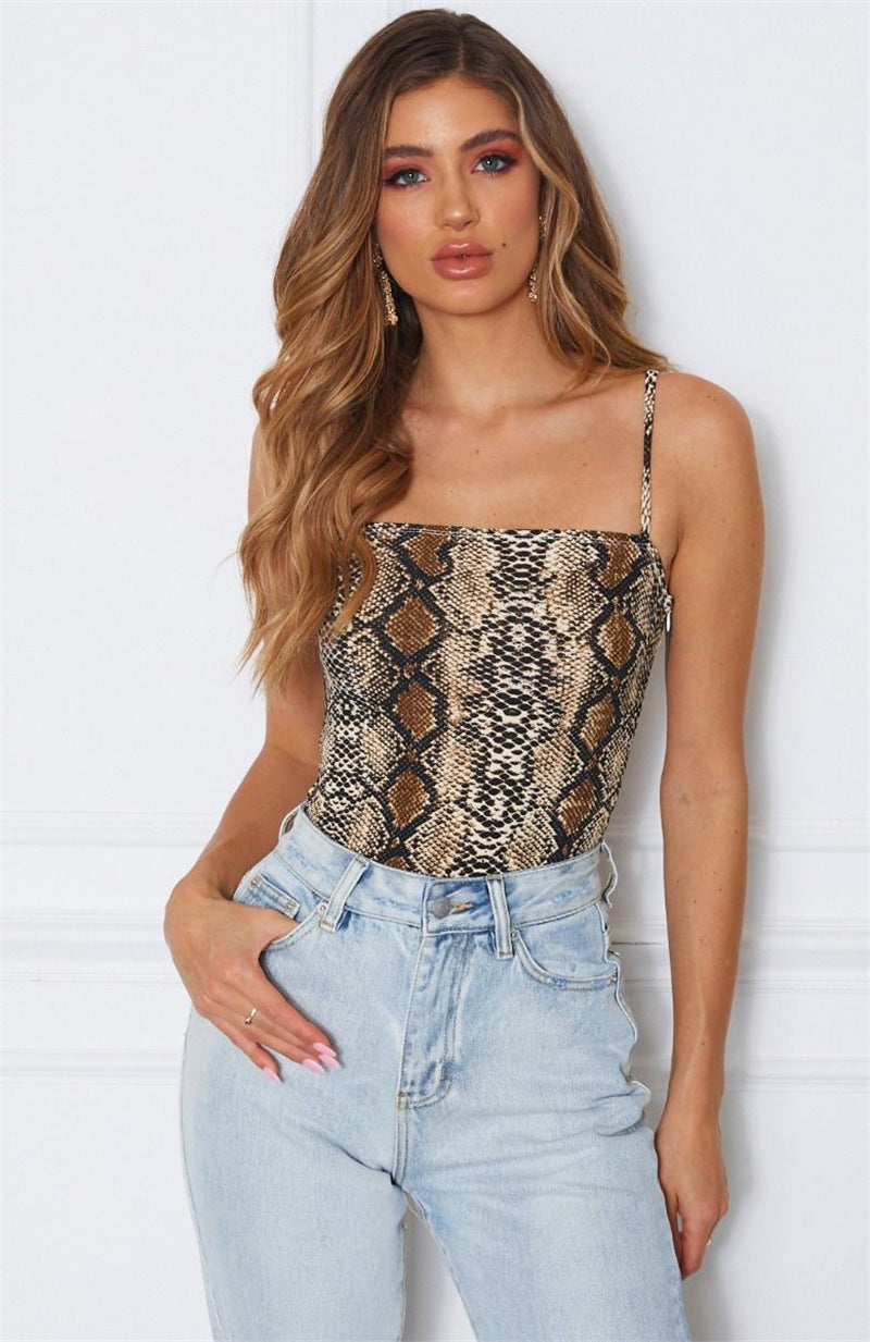 Leopard-print camisole