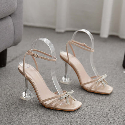 Bow Rhinestone Sandals
