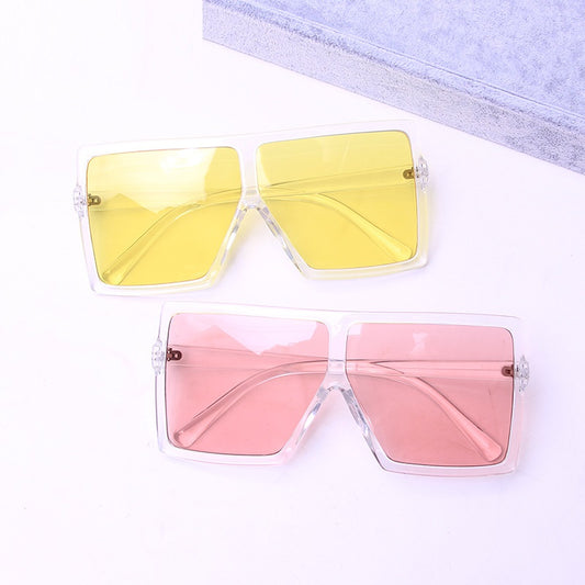 Retro Large Square Frame Sunglasses