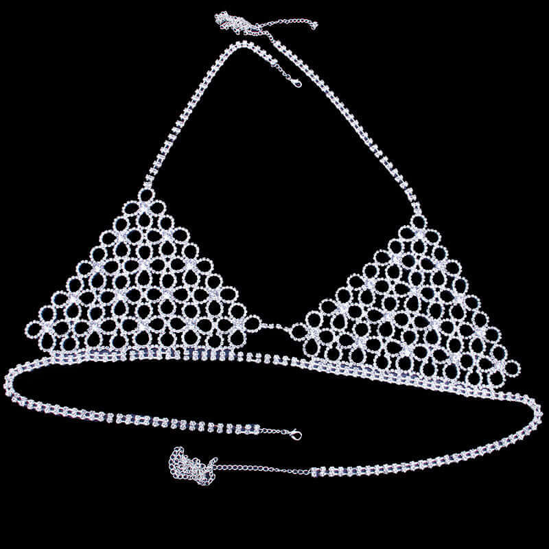 Rhinestone Hollow  Body Chain Gold or Silver  (single or set)